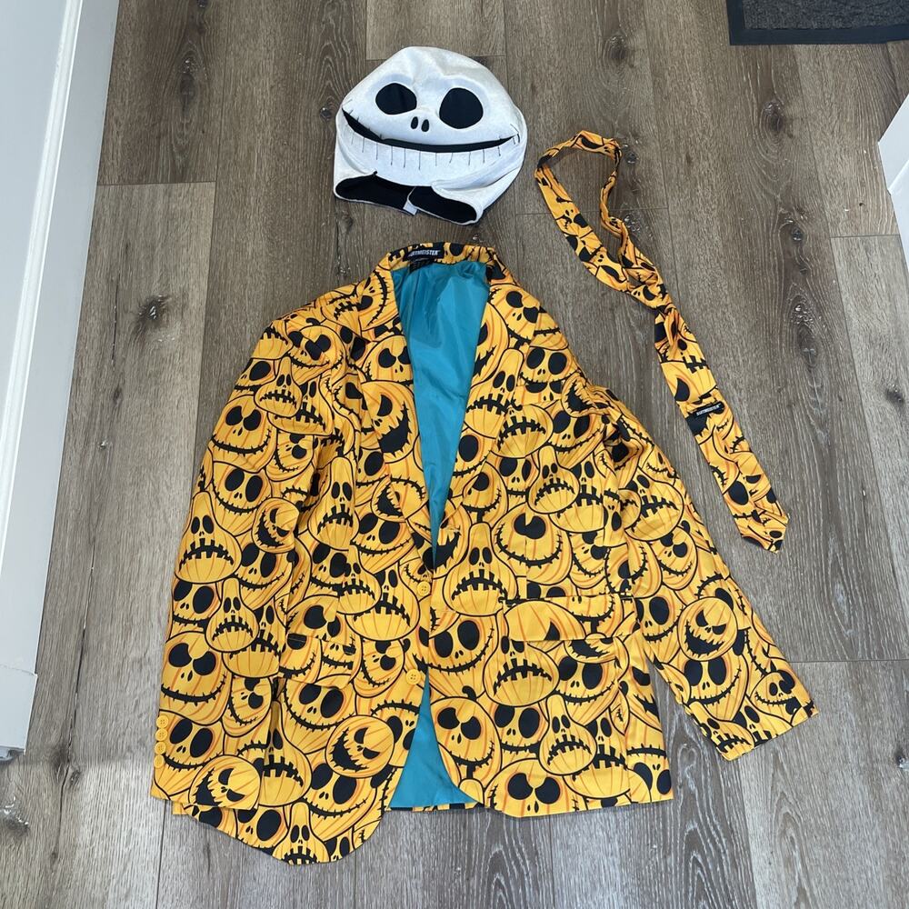 Suitmeister Pumpkin Jacket Tie Nightmare Before Christmas Mask Medium Halloween